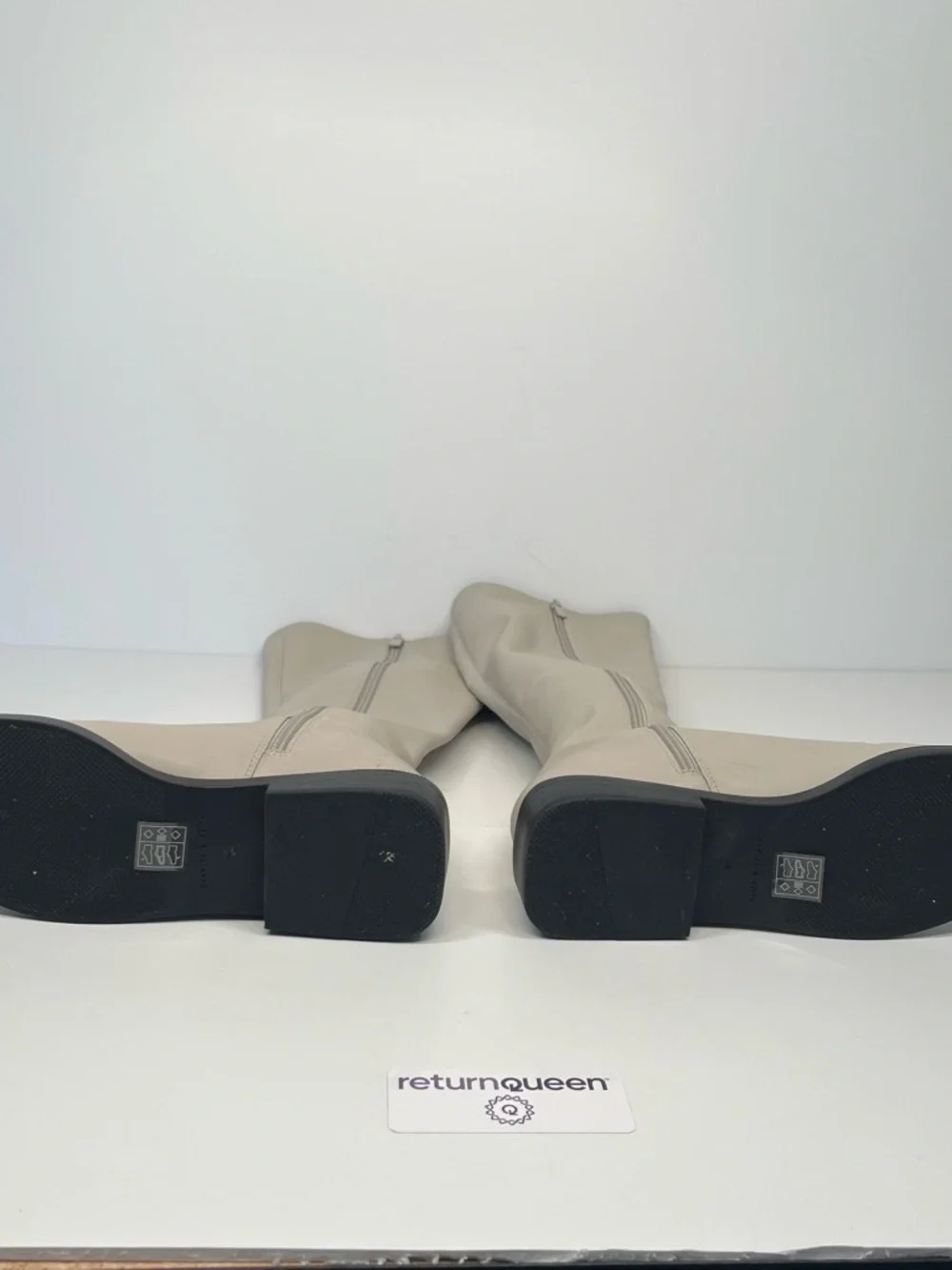 Charles & Keith Cream Over-the-Knee Boots